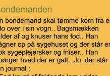 En bondemand skal tømme korn fra en silo og han kommer til skade…