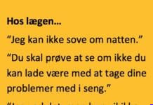 Manden var hos lægen, da han ikke kunne sove om natten..