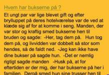 Et ungt par var ved at klæde sig af pĂĄ hotelværelset efter deres bryllup…