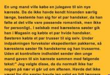 En ung mand ville købe en gave til sin nye kæreste…