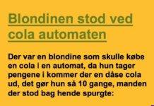 Blondinen ved colaautomaten…