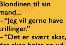 Blondinen der gerne ville have tvillinger…