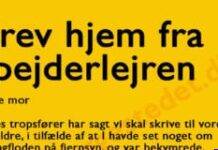 Brev til forældrene fra sønnen der er pĂĄ spejderlejr….