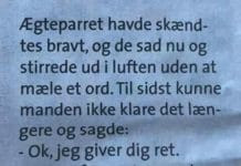 Ægteparret der var blevet uvenner