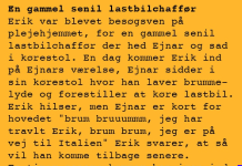 En lastbilchauffør der var lidt oppe i alderen havde fĂĄet problemer med hukommelsen…. Lastbilchauffør
