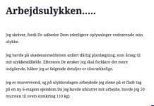 Arbejdsulykken…..