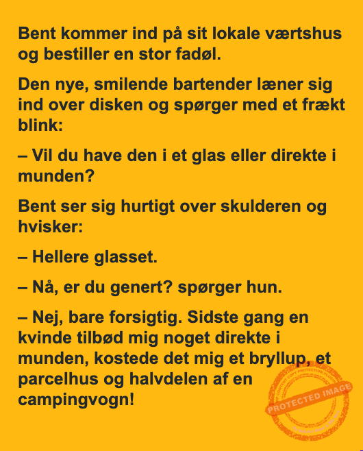 En øl med ekstra service